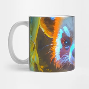 Red Panda Animal Portrait Painting Wildlife Outdoors Adventure Mug